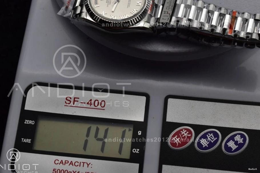 Edition DayDate Best Roman White V5 on Weight) QF vr3255 Steel President Stick 904L SS Bracelet Dial 36 (Gain 0206